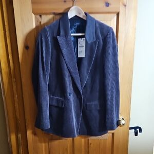 Zara Corduroy Blazer in Brown